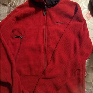 Patagonia Men’s Burnt Orange Full-Zip Fleece Jacket